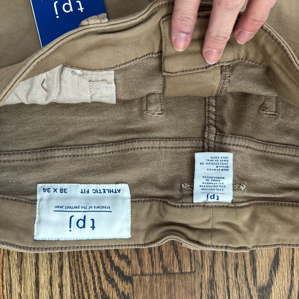 NWT The Perfect Jean Men's Classic Tan Straight Jeans stretch 38 x 34 Tall - Picture 5 of 9